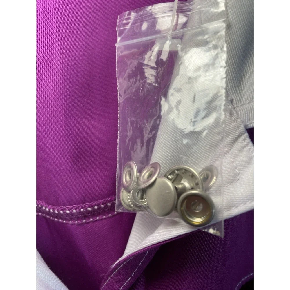 Drapers & Damons Jacket Women's XL Purple W/ White Collar Snap Closure - Picture 3 of 12